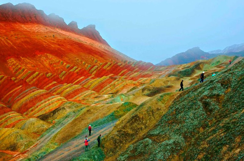 Gunung Pelangi Zhangye Danxia di Tiongkok, Situs Warisan Dunia UNESCO