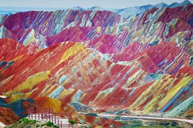 Gunung Pelangi Zhangye Danxia di Tiongkok, Situs Warisan Dunia UNESCO